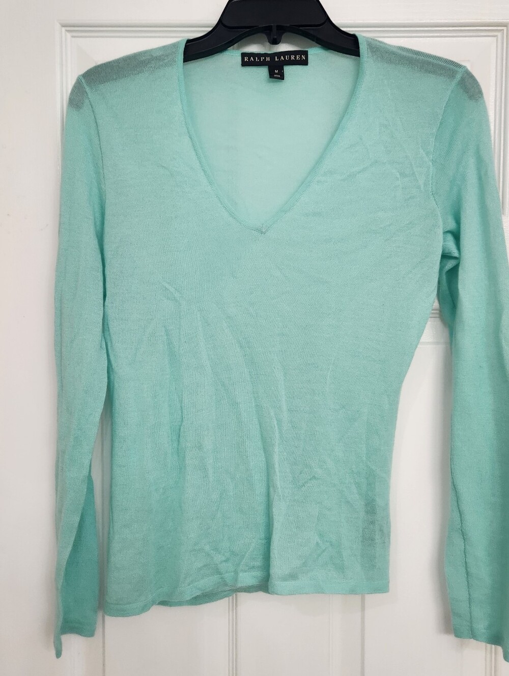 HTF Ralph Lauren BLACK Label Thin Cashmere V Neck Sweater